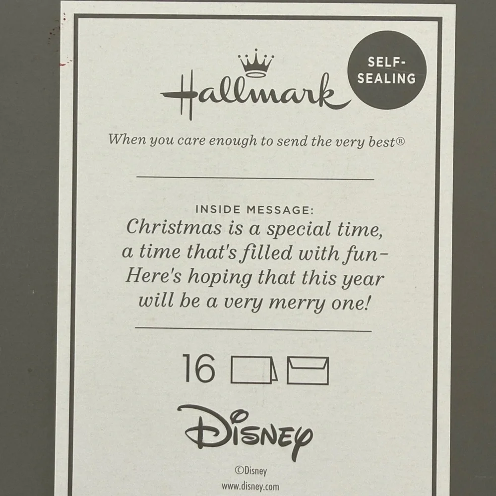 Hallmark Disney Mickey Minnie Mouse Christmas Cards Box Set - NEW